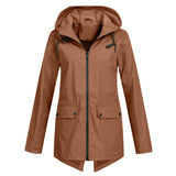 Amélie Laurent | Imperméable long à capuche pour femme, finition minimaliste