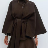 Valentina Moretti | Manteau cape ceinturé pour femme
