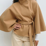 Valentina Moretti | Manteau cape ceinturé pour femme
