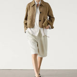 Lucienne Caruso | Veste courte en daim pour femme