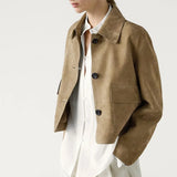 Lucienne Caruso | Veste courte en daim pour femme