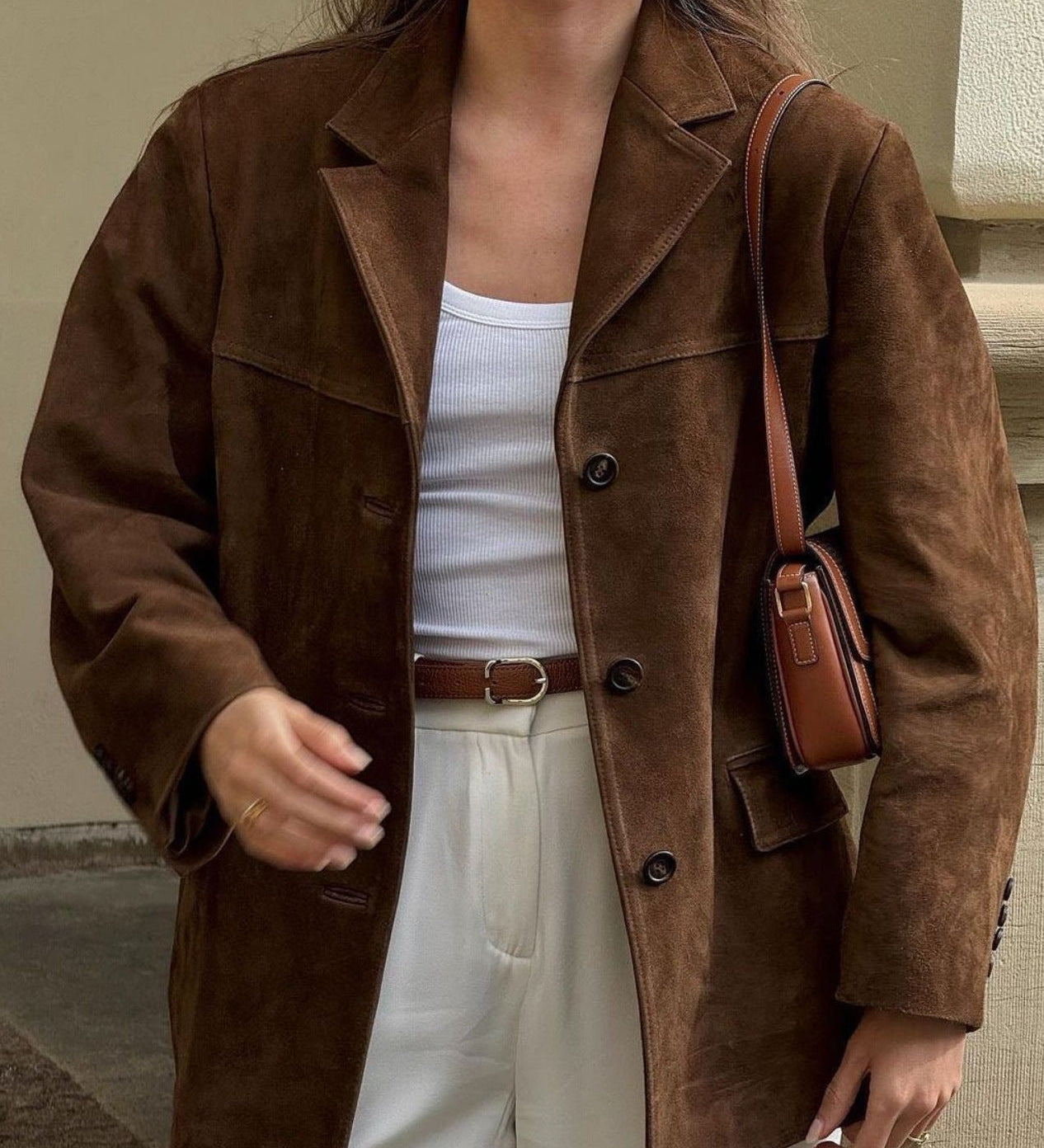 Juliette Caruso | Veste oversize en daim pour femme