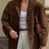 Juliette Caruso | Veste oversize en daim pour femme