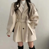Sofia Bellini | Trench-coat oversize ceinturé à la finition tailleur souple pour femme