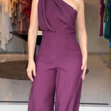 Combinaison violette asymétrique