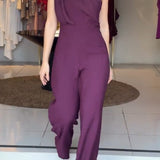 Combinaison violette asymétrique