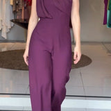 Combinaison violette asymétrique