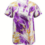 Chemise à manches courtes Mildred™ à motif marbré