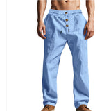 Owen Mitchell | Pantalon de plage décontracté en mélange de lin pour homme