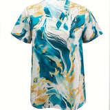 Chemise à manches courtes Mildred™ à motif marbré