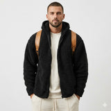Ethan Moreau | Sweat à capuche zippé Sherpa pour homme