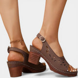 Dina | Sandales orthopédiques à talon compensé