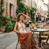 Chemisier plissé en mousseline à dos nu Boho Romance