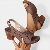 Dina | Sandales orthopédiques à talon compensé