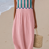 Robe midi rayée pastel Lily™