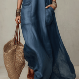 Robe longue fluide bohème décontractée
