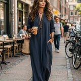 Robe longue ample Nomadic Indigo