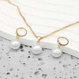 Parure de bijoux perles Golden Grace | Doré