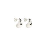 Boucles d'oreilles Mato pendantes | Or blanc
