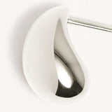 Boucles d'oreilles Mato pendantes | Or blanc