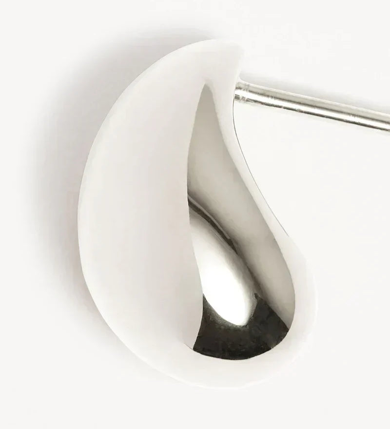 Boucles d'oreilles Mato pendantes | Or blanc