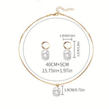 Parure de bijoux perles Golden Grace | Doré