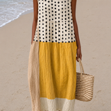 Robe midi à pois color-block Leah™