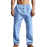 Owen Mitchell | Pantalon de plage décontracté en mélange de lin pour homme
