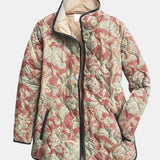 Naya | Veste matelassée décontractée imprimé floral vintage