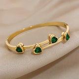 Bracelet Verde Hearts | Or