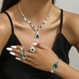 Parure de bijoux Adriana Lysandre | Or blanc