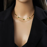 Collier double couche rétro Sorella Gem | Doré