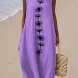Robe midi Emma™ imprimé Violet Bloom