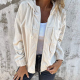 Léa Morel | Veste à capuche en velours côtelé pour femme