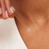 Collier Cléa avec pierre de moissanite | Or