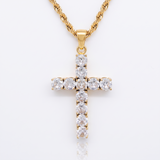 Collier croix | Or blanc