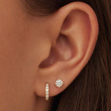Parure de boucles d'oreilles Dara Brillane Stone | Doré