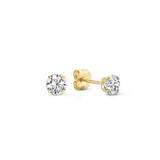 Boucles d'oreilles clous en pierre Larmes de Lune | Or