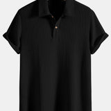 Polo en maille gaufrée