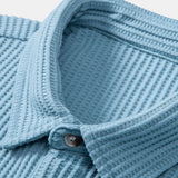Chemise boutonnée en tissu gaufré