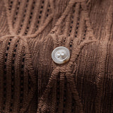 Chemise cubaine en jacquard géométrique