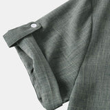 Chemise Henley à manches courtes en lin