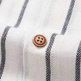 Chemise boutonnée en coton à rayures