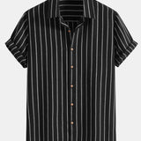 Chemise boutonnée en coton à rayures