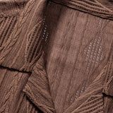 Chemise cubaine en jacquard géométrique