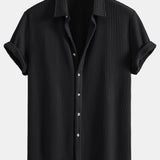 Chemise boutonnée en tissu gaufré