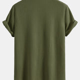 Chemise boutonnée en tissu gaufré