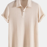 Polo en maille gaufrée