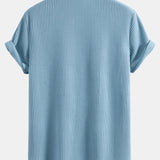 Chemise boutonnée en tissu gaufré