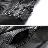 Marcus Bellini | Veste utilitaire en cuir vintage pour homme